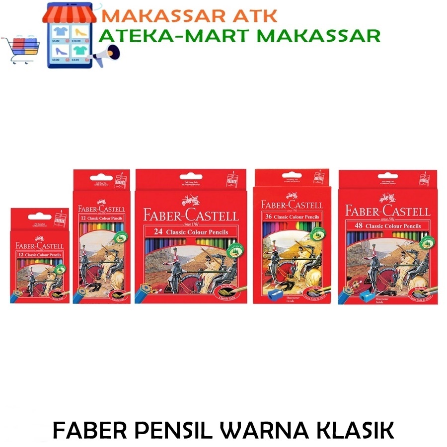 

[1PCS] FABER CASTELL PENSIL WARNA KLASIK 12S 12L 24 36 48 CLASSIC