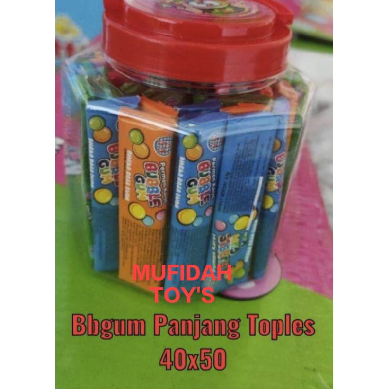 

PERMEN BUBBLE GUM MINI 50 PCS/TOPLES