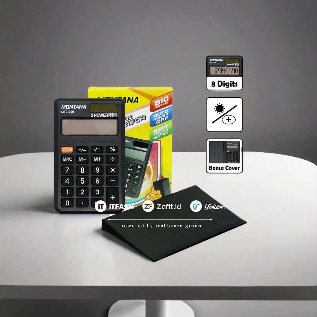 

GROSIR TROLIS Z927 KALKULATOR SAKU MONTANA CALCULATOR MONTANA MTC 200 8 DIGIT TROLISTORE KEDUNGWUNI PEKALONGAN