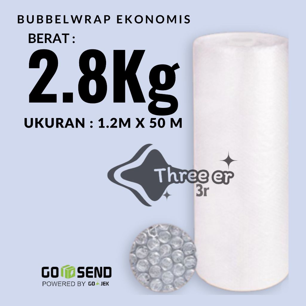 

Bubbelwrap Roll Bening 2.8Kg Super Tebal Tidak mudah meletus Termurah Surabaya Barat Instan Gojek