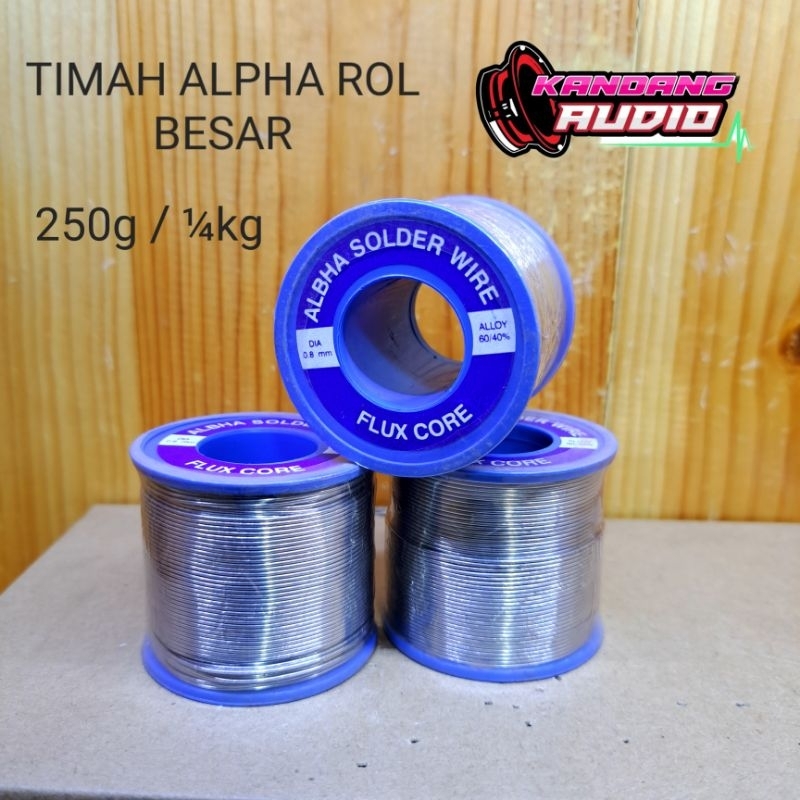 TIMAH SOLDER ALPHA/ALBHA ROL BESAR 250G ¼KG TENOL SOLDER ALPHA 250G ¼KG