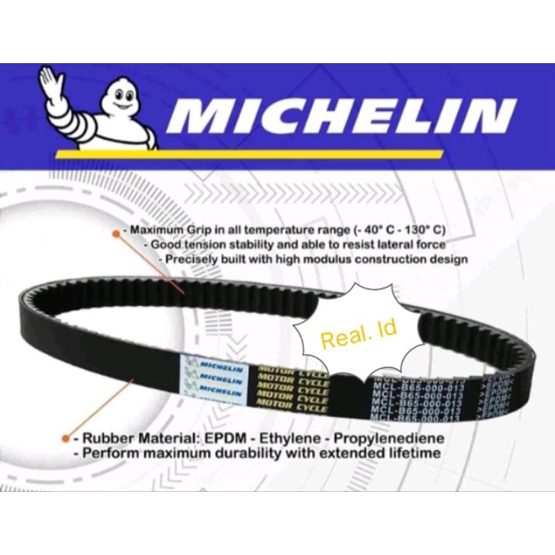 V- belt Michelin / V belt Michelin untuk motor Beat karbu, beat f1, beat stater halus f1 esp, beat s