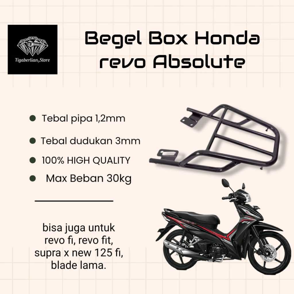 Breket Bracket Behel Braket Begel Box Motor Honda Revo 110 Absolute absolut Revo FIT FI Blade lama