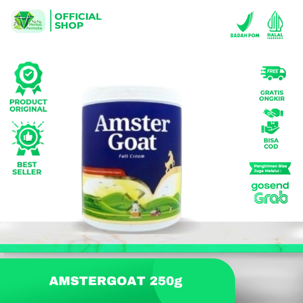 

AmsterGoat Susu Kambing Bubuk Original 250g - Fullcream Kesehatan Pencernaan