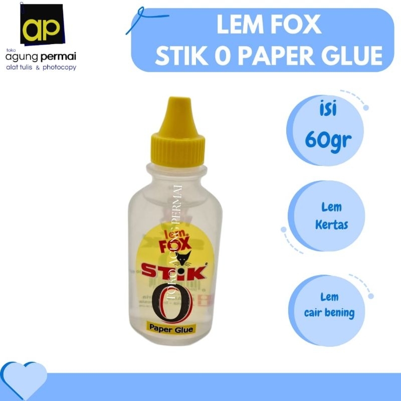 

LEM FOX STIK 0 PAPER GLUE