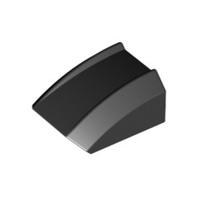 Lego Black Part 30602 Slope, Curved 2 x 2 Lip
