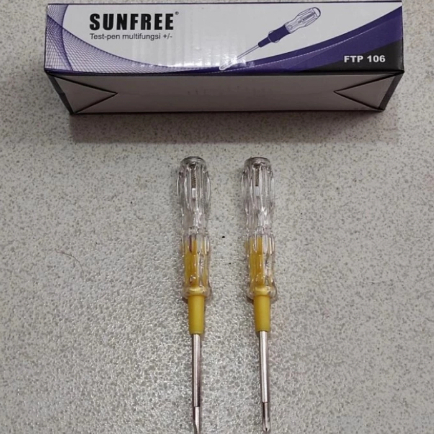 OBENG TESPEN BOLAK-BALIK +/- MULTIFUNGSI SUNFREE TEST PEN FTP 106 SNI