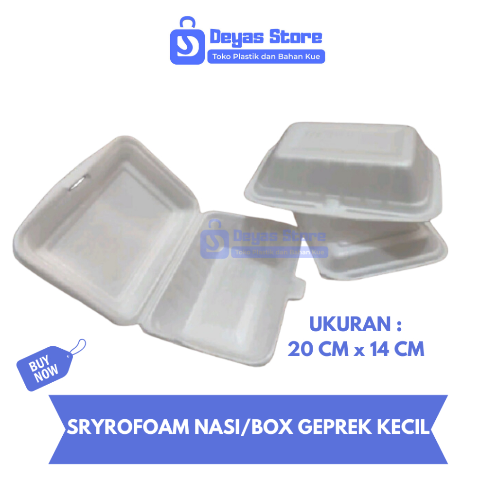 STYROFOAM NASI KECIL/BOX GEPREK/FOAM NASI ISI 10