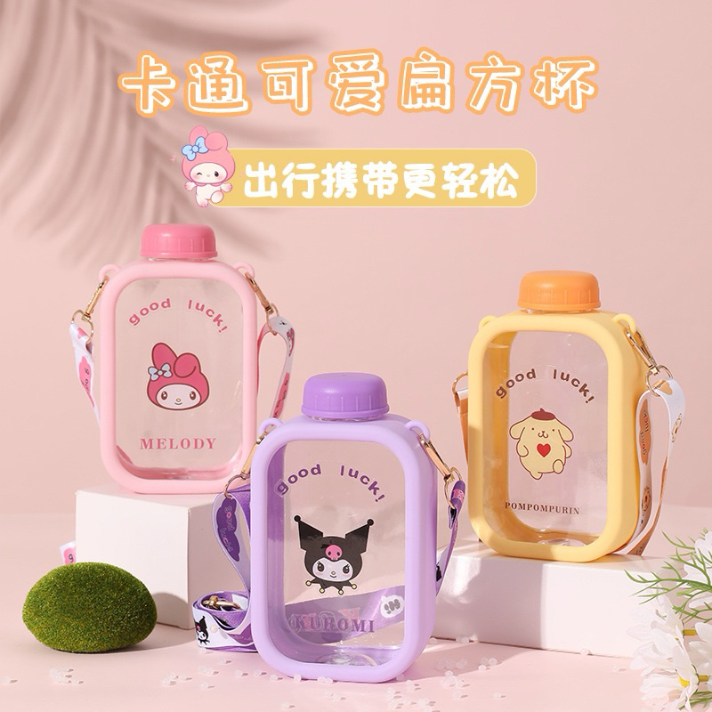 (LV) BOTOL MINUM SANRIO TEGUK 500ml ,BOTOL MINUM TEGUK SANRIO 500ml ,BOTOL MINUM SANRIO TALI SELEMPA