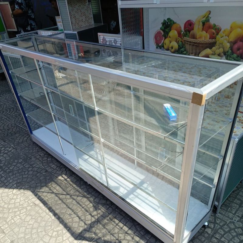 ETALASE KACA 2 METER / ETALASE 2 METER / ETALASE KACA 1M 1,5M 2M / ETALASE KACA BANDUNG / ETALASE