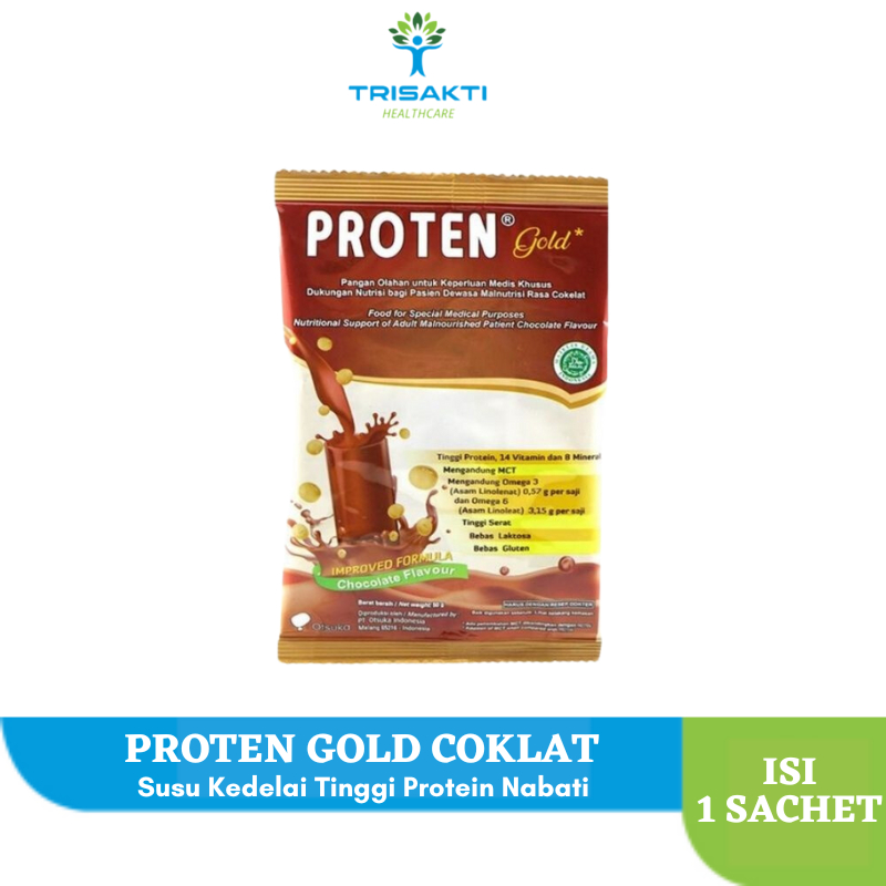 

Proten Gold Coklat Sachet 52 Gram Susu Kedelai Tinggi Protein Nabati Rasa Chocolate