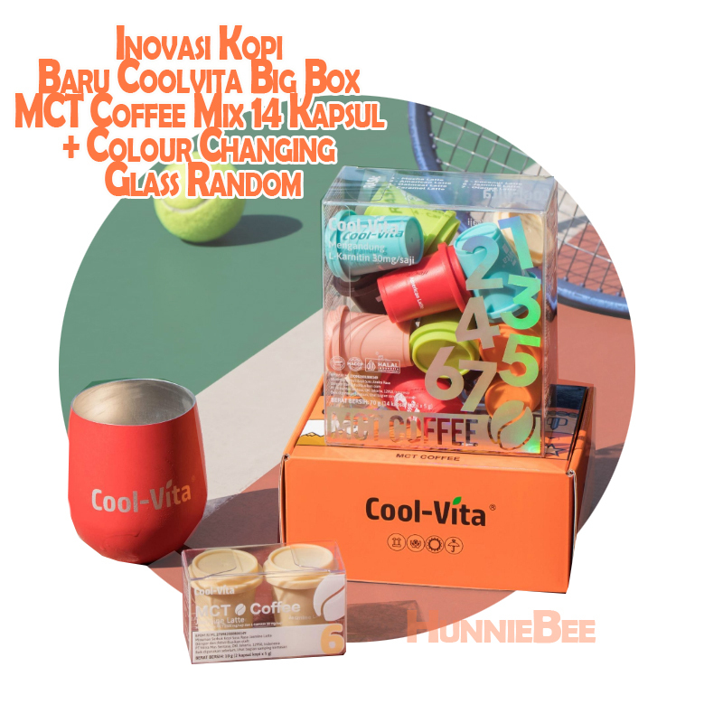 

Inovasi Kopi Baru Coolvita Big Box MCT Coffee Mix 14 Kapsul + Colour Changing Glass Random (Mug Cantik)