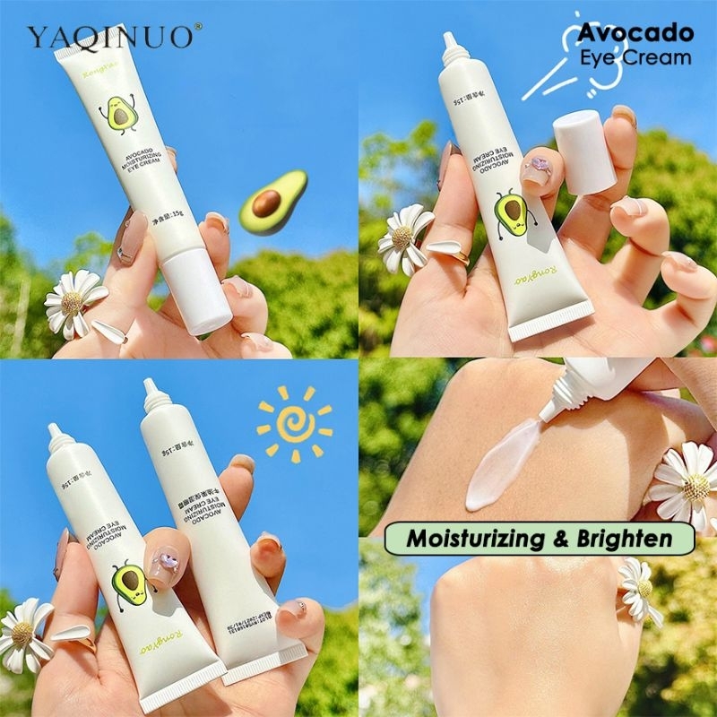 Yaqinuo Rongyao Avocado Eye Cream Krim Penghilang Milia Dan Mata Panda Moisturizing Anti Wrinkle Dar