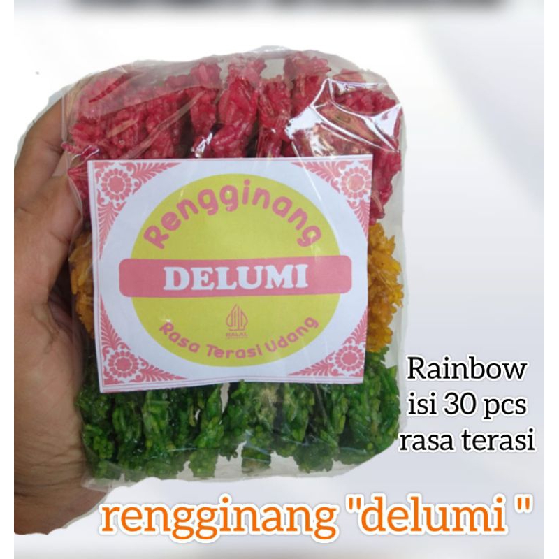 

rengginang warna delumi isi 30 pcs ukuran mini/ rengginang warna warni/ rengginang mentah