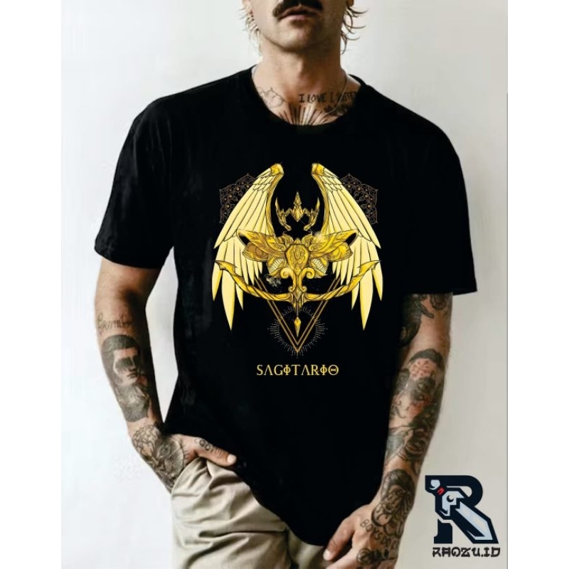 kaos t-shirt  saint seiya sagitarius gold