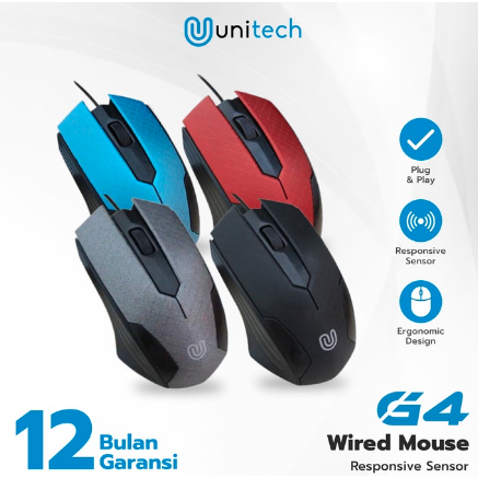 ITSTORE Mouse Unitech G4 Optical Kabel USB 1000 DPI