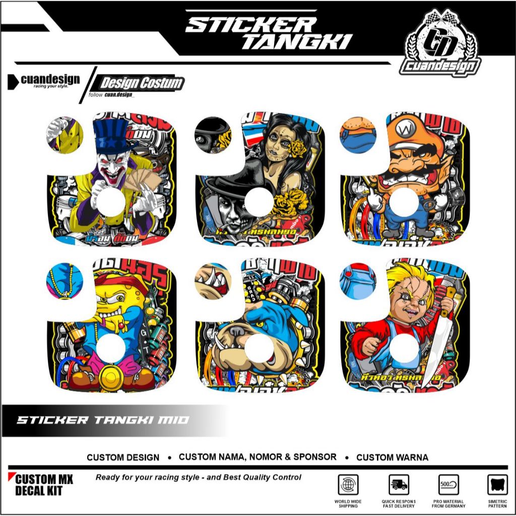 STICKER PRINT AND CUT GARSKIN TANGKI BENSIN MOTOR YAMAHA MIO SPORTY SMILE SOUL KARBU ANTI AIR AESTHE