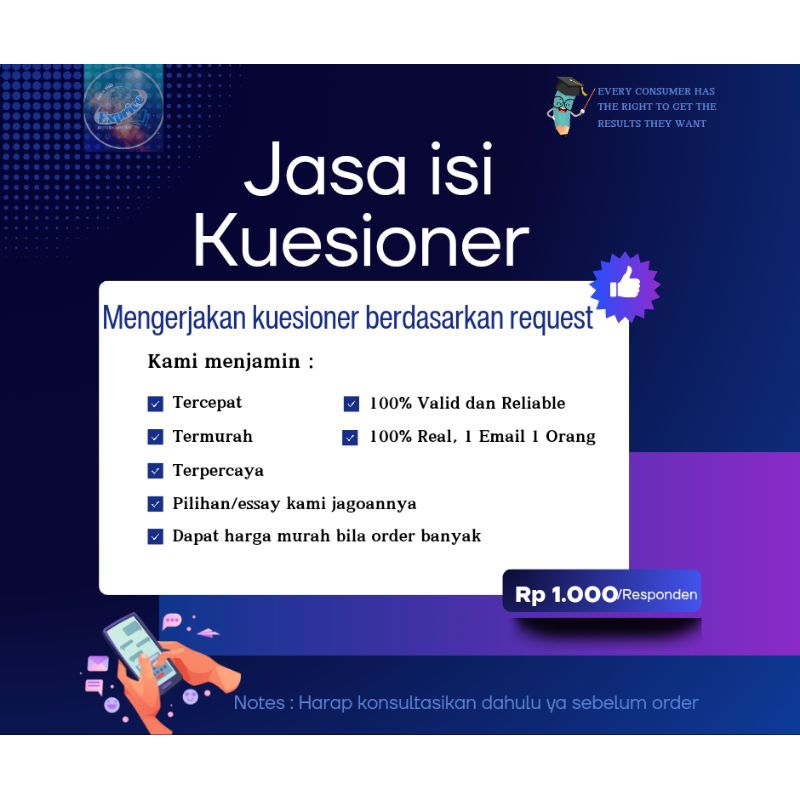 Jasa Isi Kuesioner (Normal)