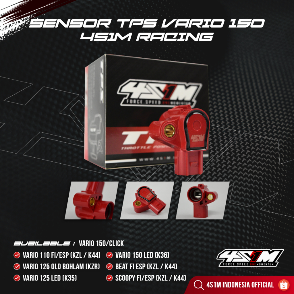 TPS SENSOR 4S1M VARIO 110/125/150,BEAT FI,SCOOPY FI