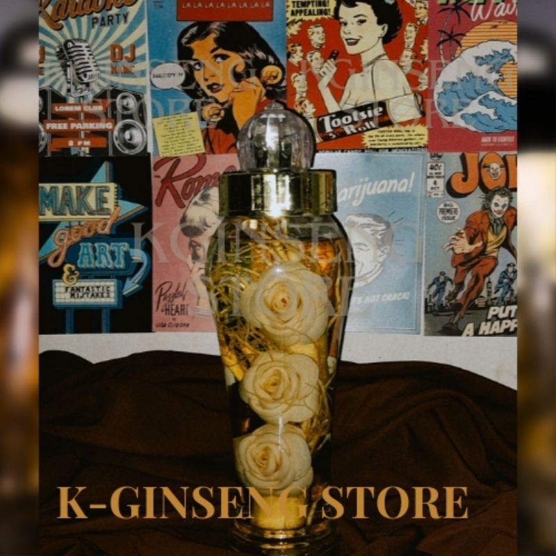 KOREAN GINSENG UKURAN 1 LITER DALAM BOTOL KACA | GINSENG BUNGA ASLI KOREA (2020) {SK-GINSENG STORE}