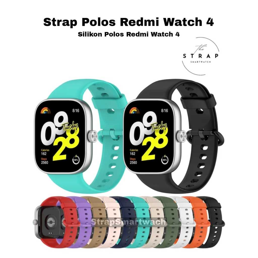 Strap Polos Redmi Watch 4 Tali Redmi Watch 4 Bahan Silikon Polos