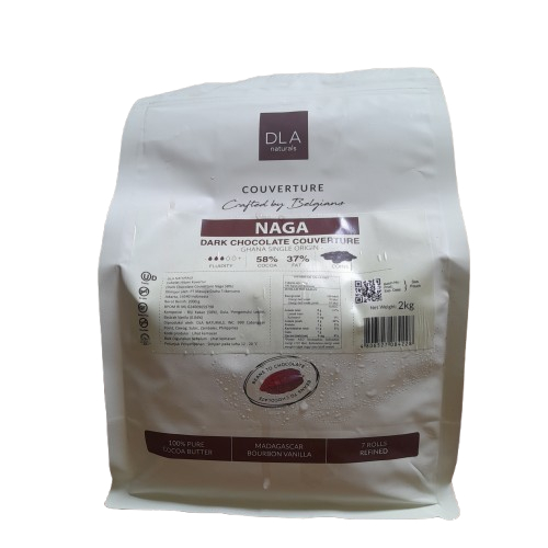 

Dark Chocolate Couverture Madagascar DLA Naturals Naga 58 %
