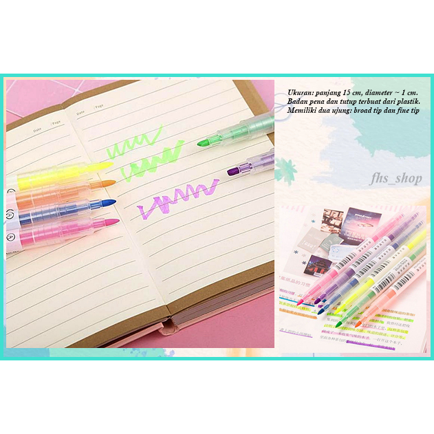 

Highlighter Penanda Warna Double Kepala Stabilo Double Kepala Twin Head Highlighter Pen Higlighter