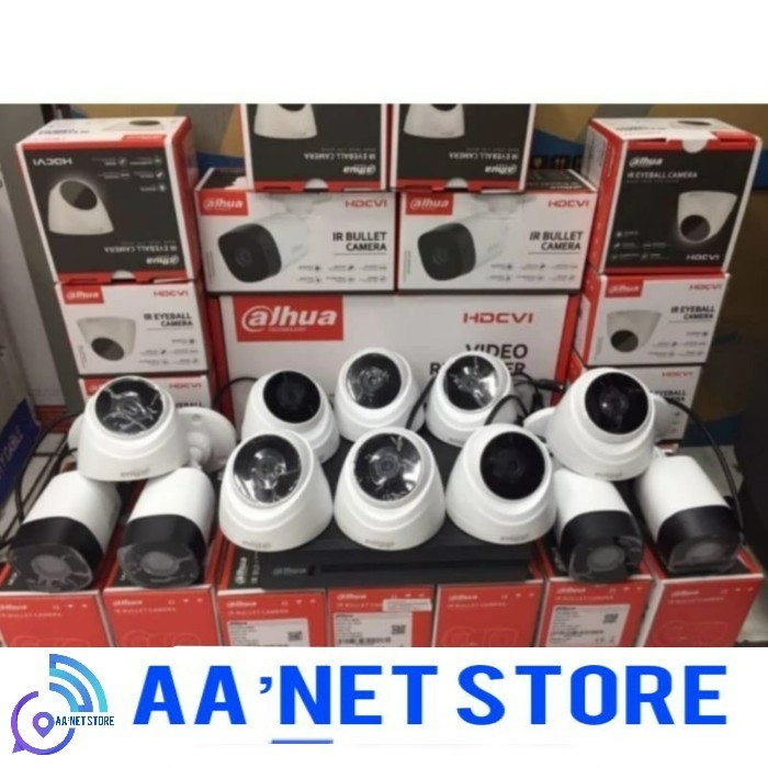 Paket Kamera Cctv 12 Kamera 2MP Dengan DVR 16 CHANNEL 2mp Komplit - AS- 2TB
