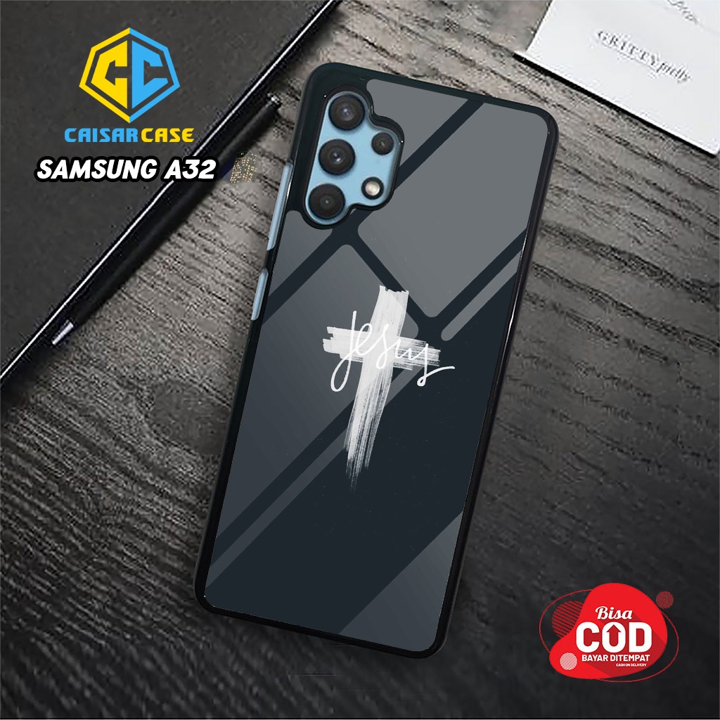 Kaisarcase Case Samsung A32 / A32 5G Terbaru - 54 - Fashion Case Motif Salib Casing Hp Case Murah So