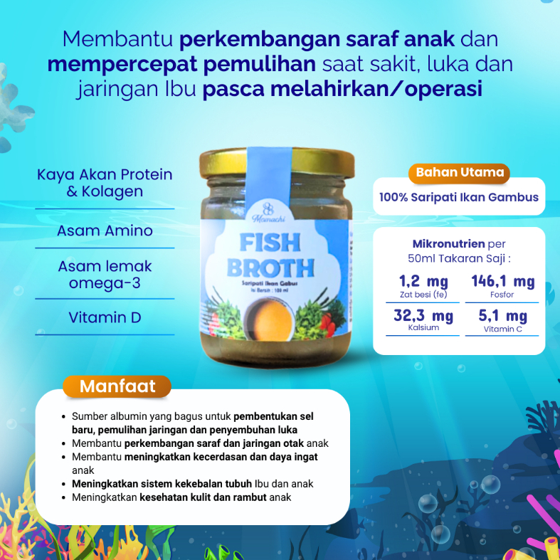 

Momachi - Ikan Kutuk / Fish Broth Kaldu Ikan Gabus Tinggi Protein Albumin 16mg