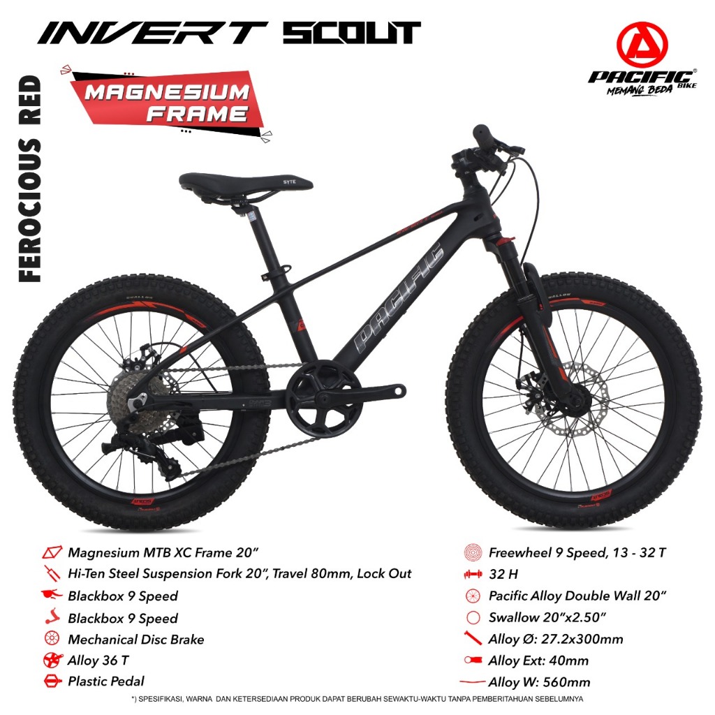 BATAM Sepeda Gunung MTB 20 PACIFIC INVERT SCOUT Magnesium