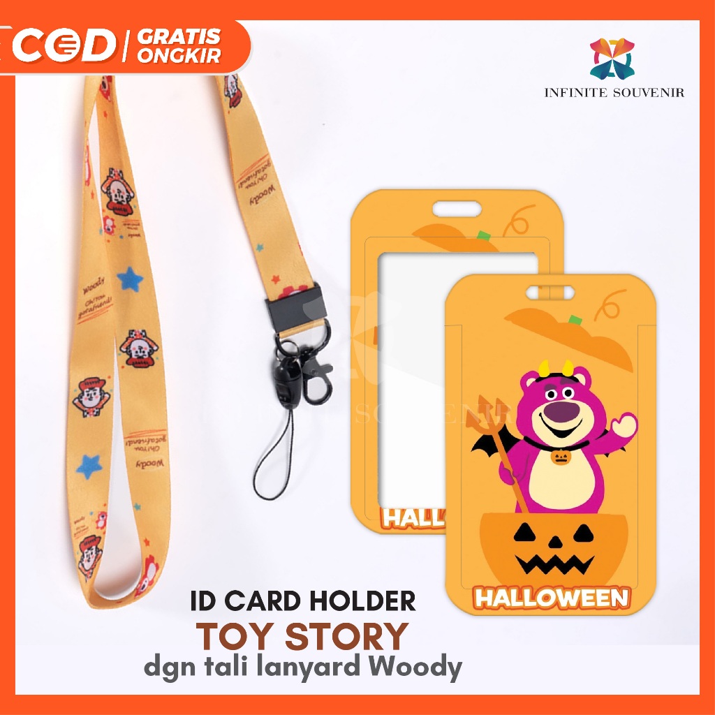 

[N004] WOODY Toy Story / Name Tag Card Holder Motif Toy Story / Buzz dengan Tali Lanyard / ID Card Holder Tali Gantungan Woody / Nametag / Tempat Kartu Flazz / Emoney