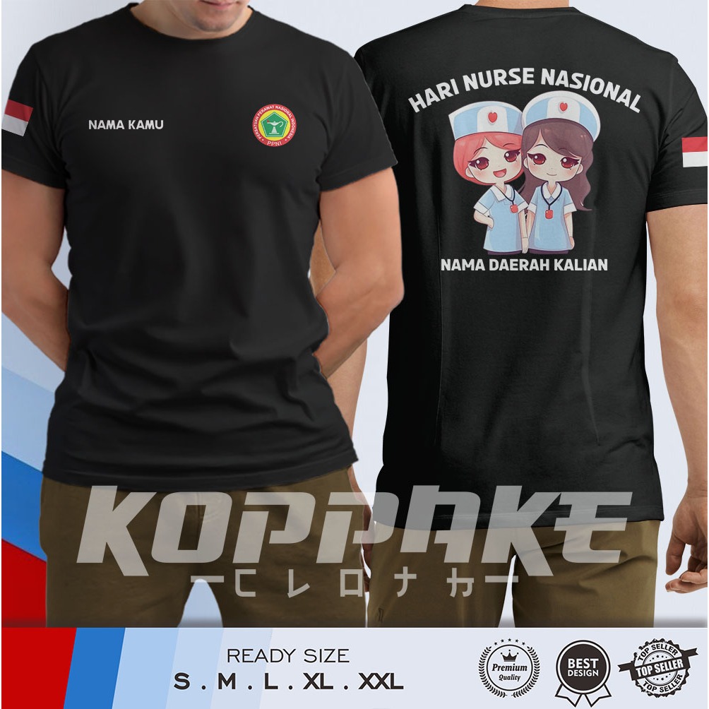 Kaos Hari Nurse Nasional PPNI Persatuan Perawat Nasional Indonesia Gratis Nama Kamu Dan Nama Daerah 