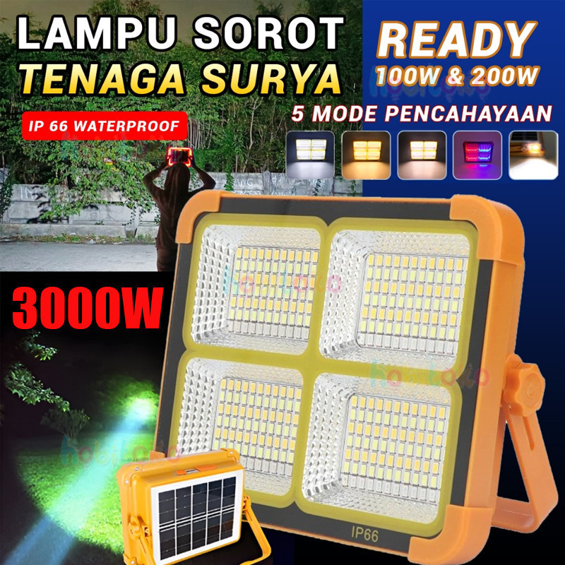 Lampu Sorot Tenaga Surya Lampu Darurat LED Lampu Camping Solar Emergency Tenaga Surya