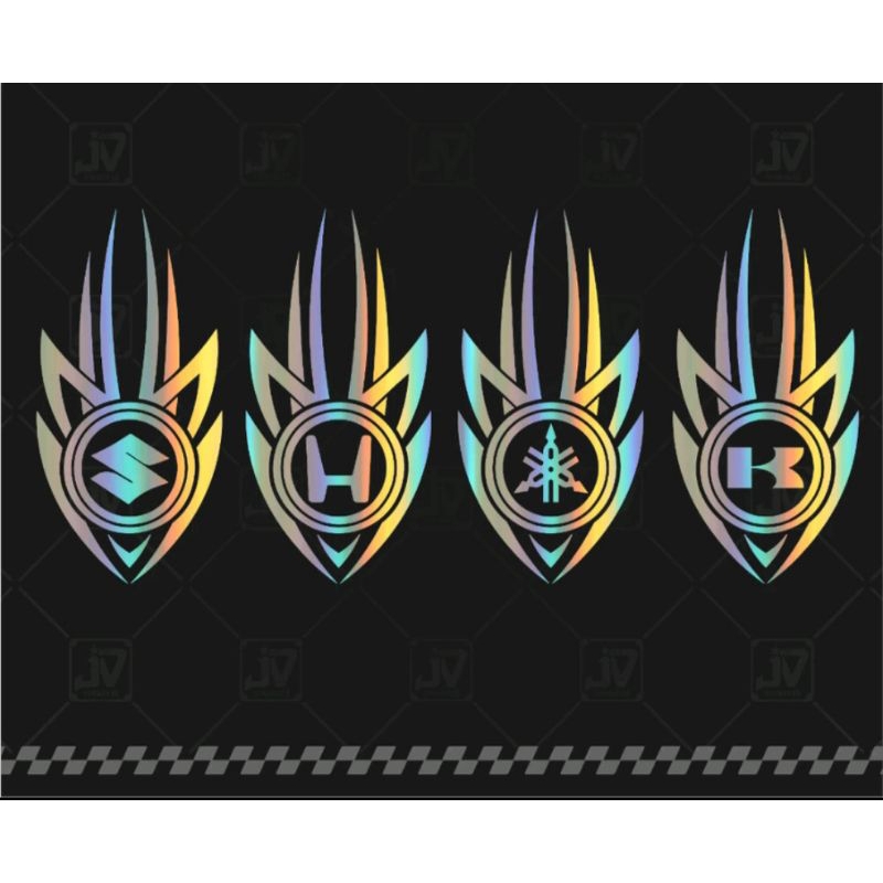 stiker motor keren logo emblem