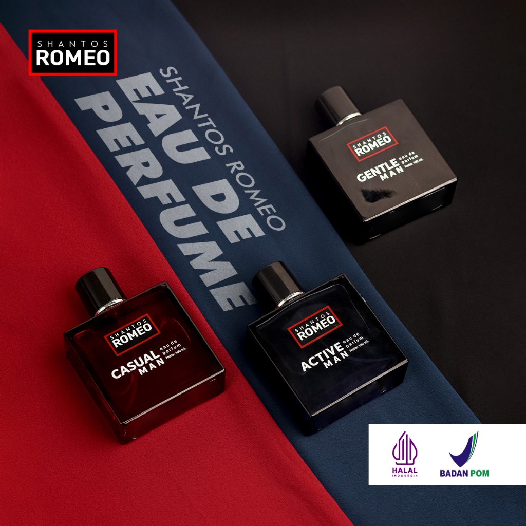 [BISA COD] Shantos Romeo Fragrance Eau De Parfume 100ml Parfum Pria - Parfum Romeo Parfum Laki Laki