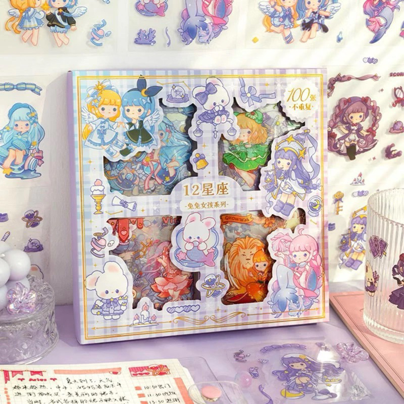 

Stiker Estetik Zodiac Girl Aesthetic Sticker dekorasi jurnal diary decoration per box