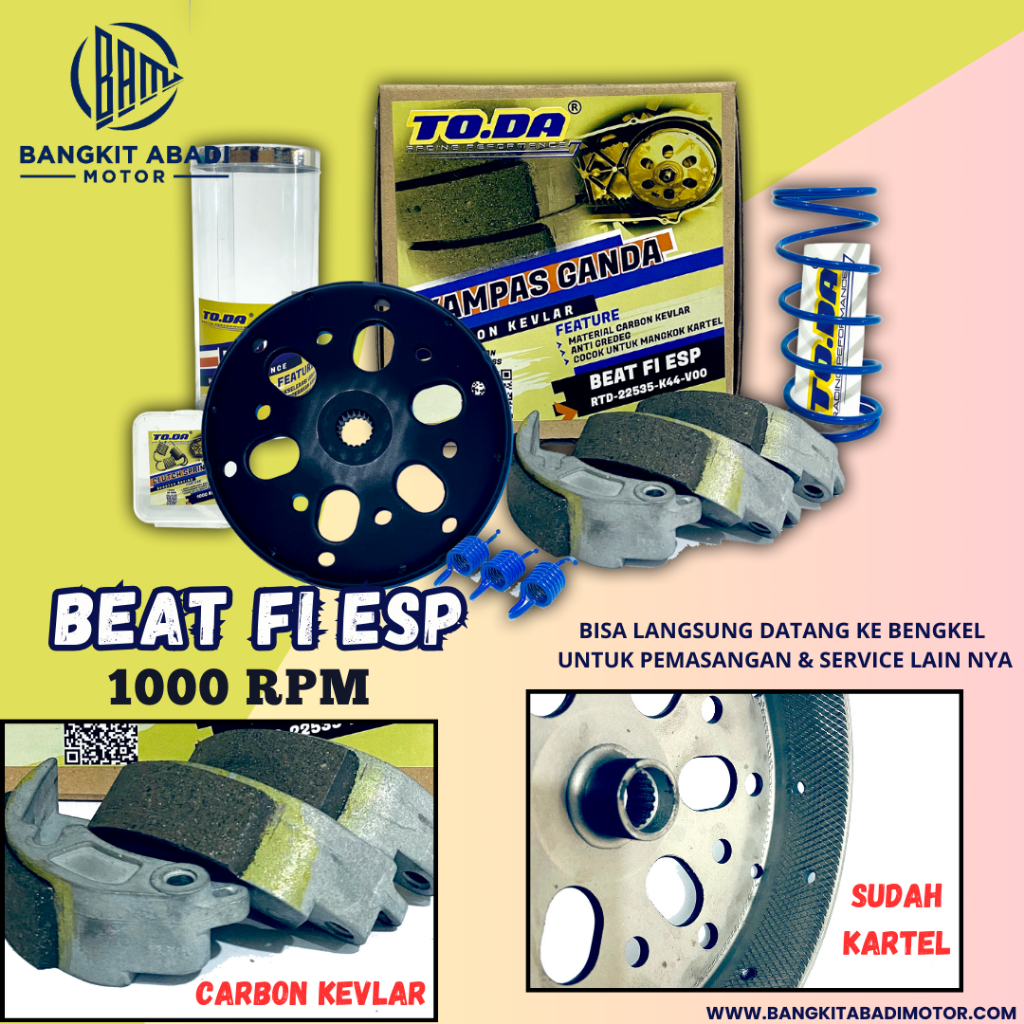 Paket Upgrade CVT Beat Fi ESP Beat POP Genio Beat Deluxe Scoopy Fi Carbon Cevlar Kirian Belakang
