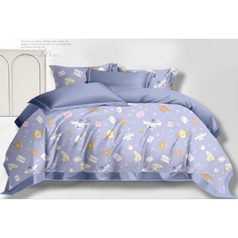 SPREI SUTRA ORGANIK 60S 200x200x30 SPREI CINAMOROLL SPREI SUTRA SERAT LYOCELL SUTRA SERAT BAMBOO