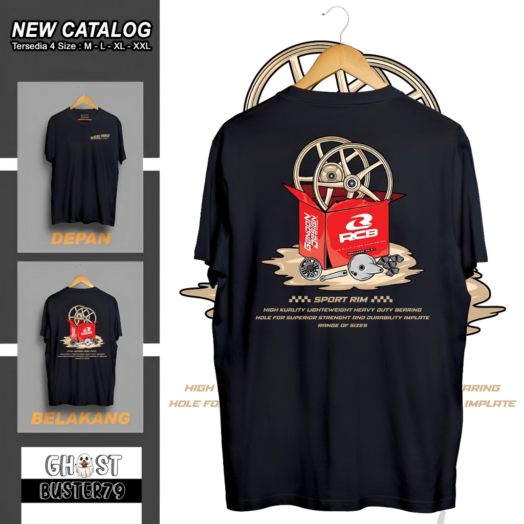 KAOS | TSHIRT | BAJU | KAOS RCB RACING VELG RCB ORIGINAL OTOMOTIF Distro Terlaris | KAOS MOTIF RACIN