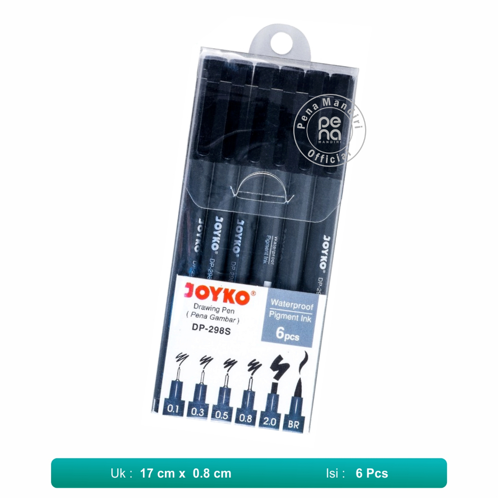 

Drawing Pen Joyko DP-298S Set 6 Pcs / Pena Gambar Joyko DP-298S