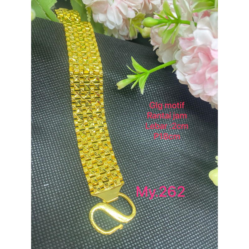 Gelang yaxiya motif rantai jam