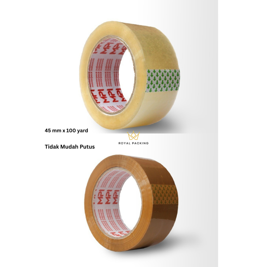 

[RP] LAKBAN 45mm X 100 YARD Bening Coklat Tape 2inch Solasiban Selotip
