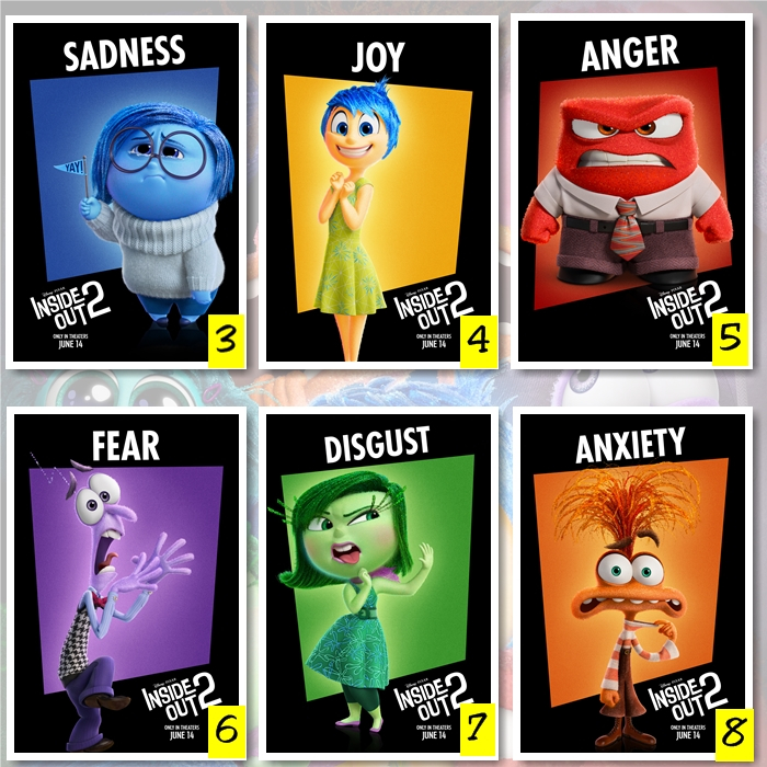 Poster film Inside Out 2 Poster Film Request Movie Dekorasi Dinding Aesthetic Bioskop size A3