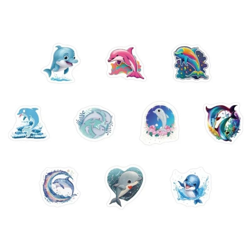 

50 Pcs - Stiker Deco DOLPHIN Stiker Hias DIY
