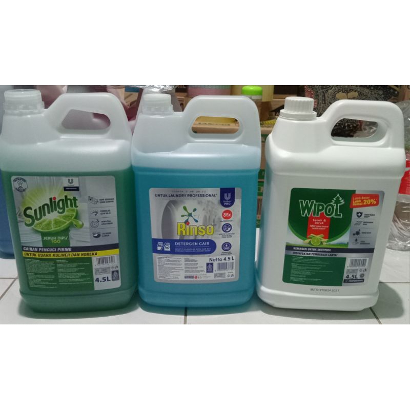 Rinso Sunlight Wipol 5Liter  Khusus Gojek Original real pict