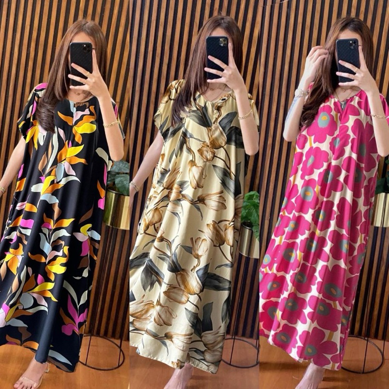 Daster Rayon Panjang Busui Semata Kaki Kekinian | daster murah Makassar