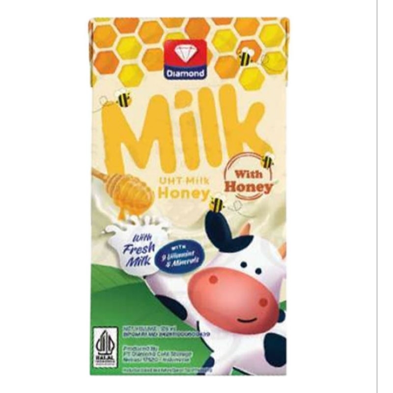 

Diamond milk susu uht cair rasa madu 125 ml