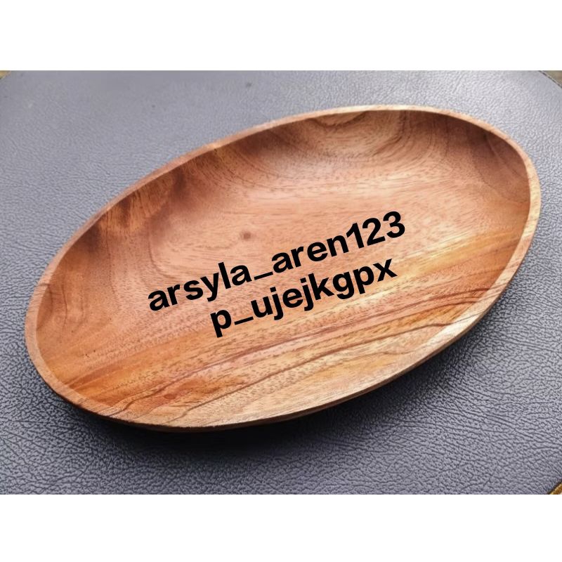 nampan oval kayu mahoni