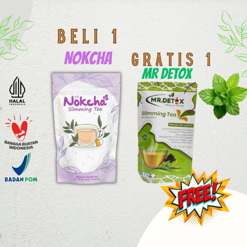 

[Buy 1 Get 1] Nokcha Slimming Tea - Free Mr.Detox Slimming Tea